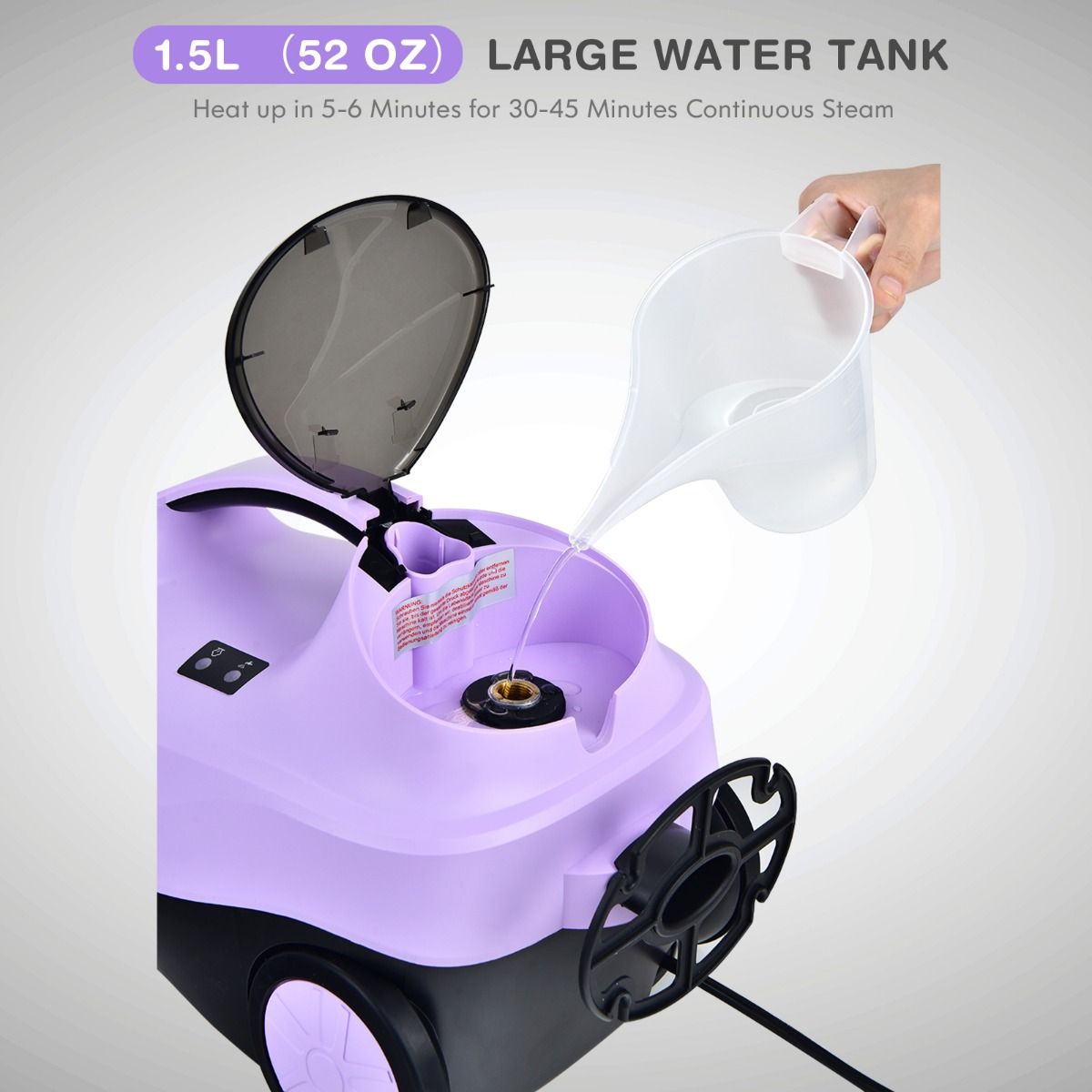 Coast Multifunctionele Stoomreiniger - Inclusief Accessoires - 2000W - 1.5L Tank - Paars