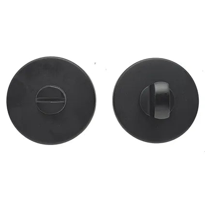 WC-slot Toiletslot Badkamerslot Garnituur - Mat zwart - RVS - 8mm