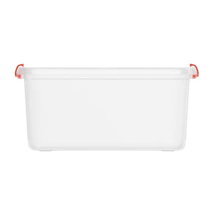 Keter Kis K Latch Opbergbox - 43 L - 6 Stuks - Stapelbaar & Nestbaar - Transparant - Kunststof