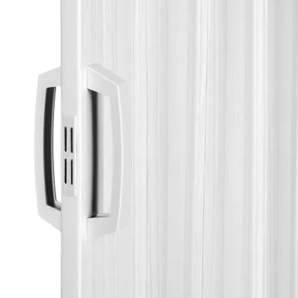 Tectake® - Vouwdeur PVC - 203 x 80 cm - Wit - Snijbare Hoogte - Magneetsluiting - Waterbestendig & Onderhoudsvriendelijk