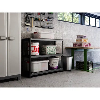 Keter Kis K Latch Opbergbox - 43 L - 6 Stuks - Stapelbaar & Nestbaar - Transparant - Kunststof