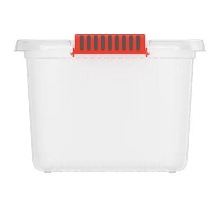 Keter Kis K Latch Opbergbox - 43 L - 6 Stuks - Stapelbaar & Nestbaar - Transparant - Kunststof