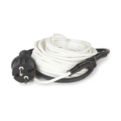 Perel Vorstbeschermingskabel – Voorzien Van Automatische Thermostaat En Ip68 Waterdichte Behuizing En Drie Warmtestanden – Voor Waterleidingen En Goten – Wit Polyethyleen – Twaalf Meter