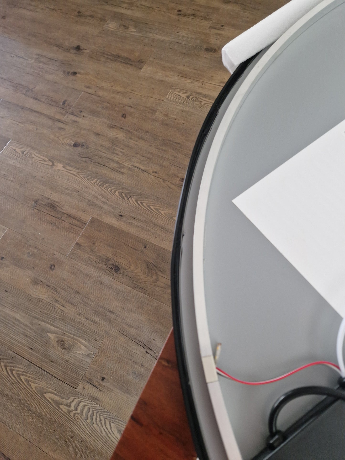 Mirlux Badkamerspiegel met LED Verlichting & Verwarming – Wandspiegel Rond – Anti Condens Douchespiegel - Mat Zwart - 100CM