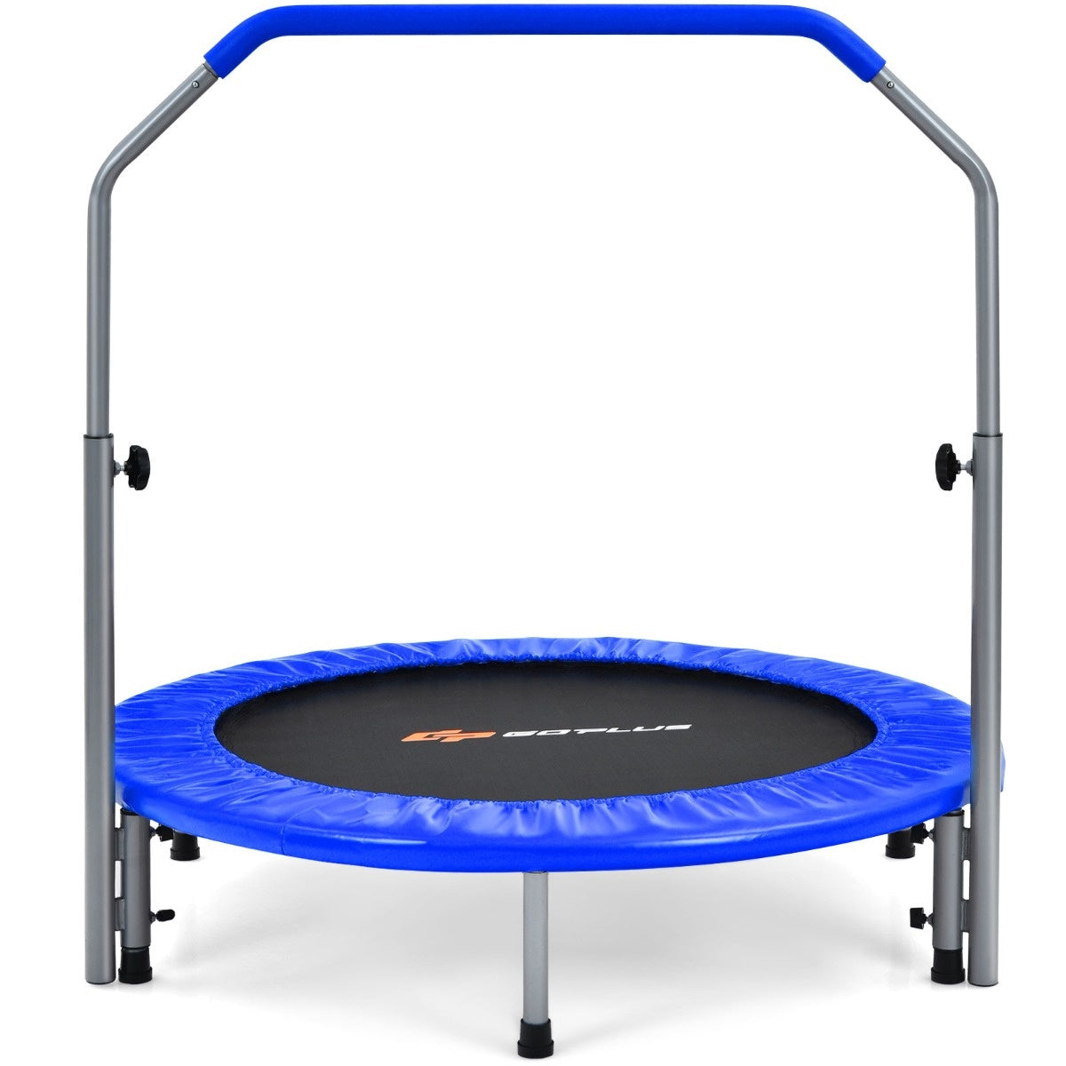 Coast Ø101 cm opvouwbare mini -trampoline fitness trampoline met hoogte verstelbare handgreep blauw + zwart
