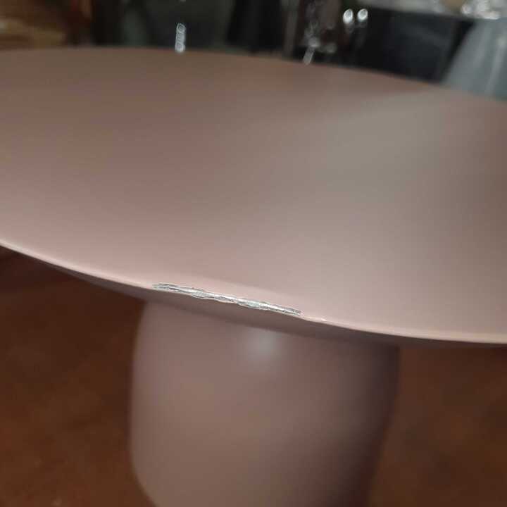 Mica Decorations Celise Bijzettafel - H28 x Ø47 cm - Metaal - Lichtroze