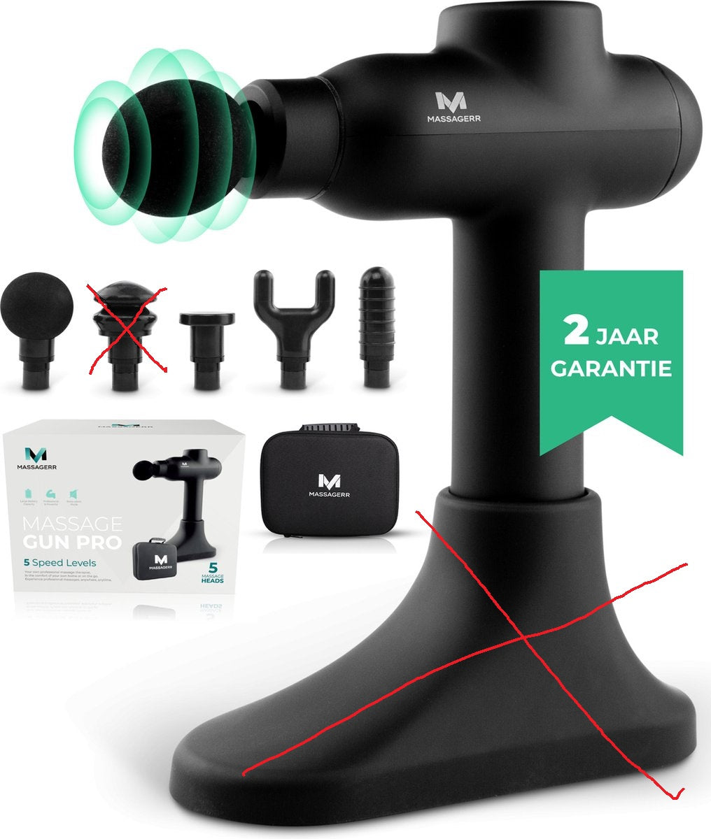 Massagerr® Massage Gun PRO – Professioneel Massageapparaat – Met Standaard & Koffer