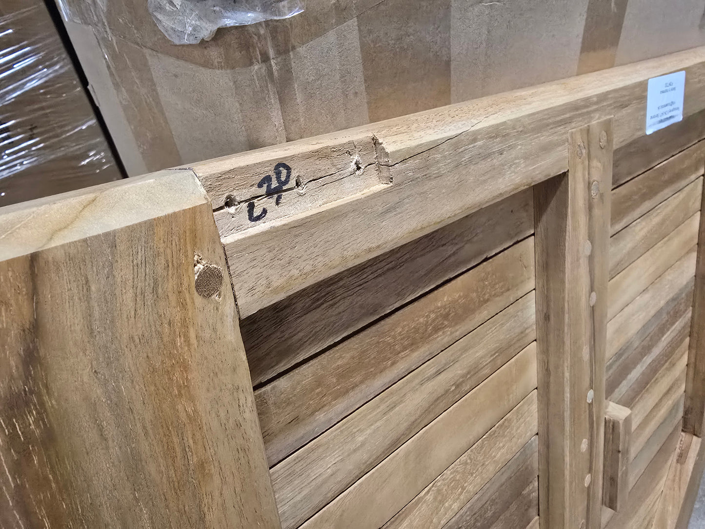 House Nordic Bijzettafel Huelva – Tafeldeel Niet Meer Bevestigd – Voorzien Van Natuurlijke Houtnerf En Stabiel Onderstel En Rechthoekig Design – Voor Tuin En Balkon – Bruin Teak – 60 x 120 x 75 cm
