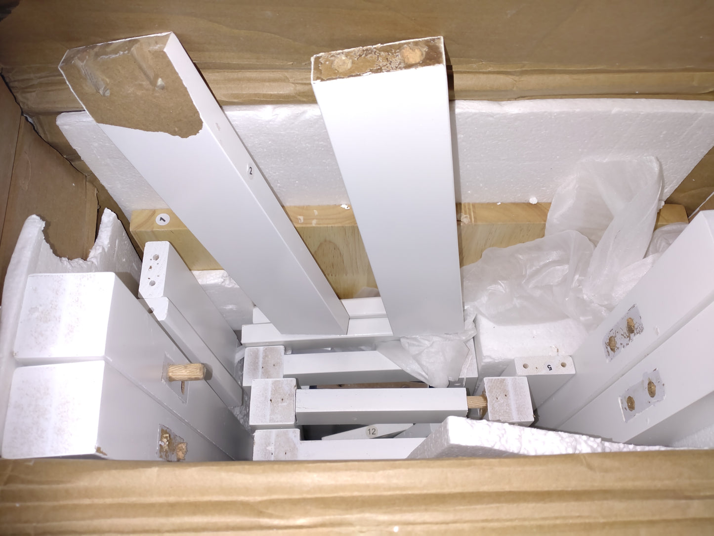 SoBuy FWT50-WN Bartafel met 2 Krukken - Wit Houten Keukentafelset