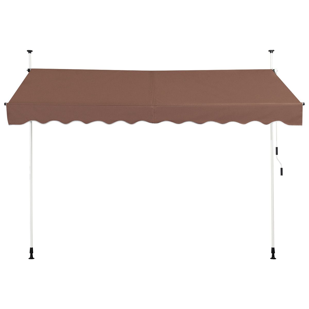 Coast Zonnescherm 300x120 cm Hoogteverstelbaar Bruin – Uitschuifbare Markies voor Balkon, Terras of Raam