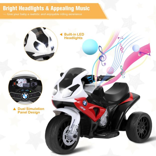 Coast Kinder Motorfiets - PP - 6V - Incl. Muziek - 66x37x44cm - Rood