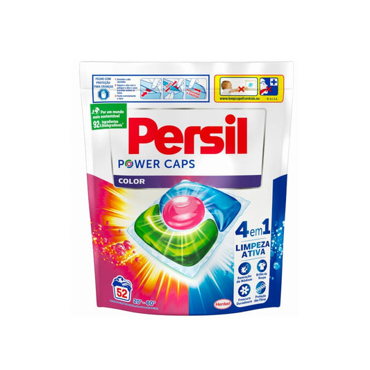 Persil 4-in-1 Color Power Caps 52 stuks – krachtige vlekverwijdering voor bonte was