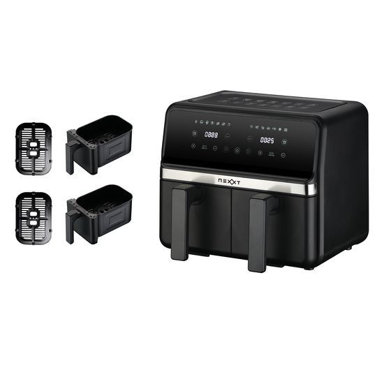Nexxt Dual Basket Airfryer - 8L 2x 4L - Zwart