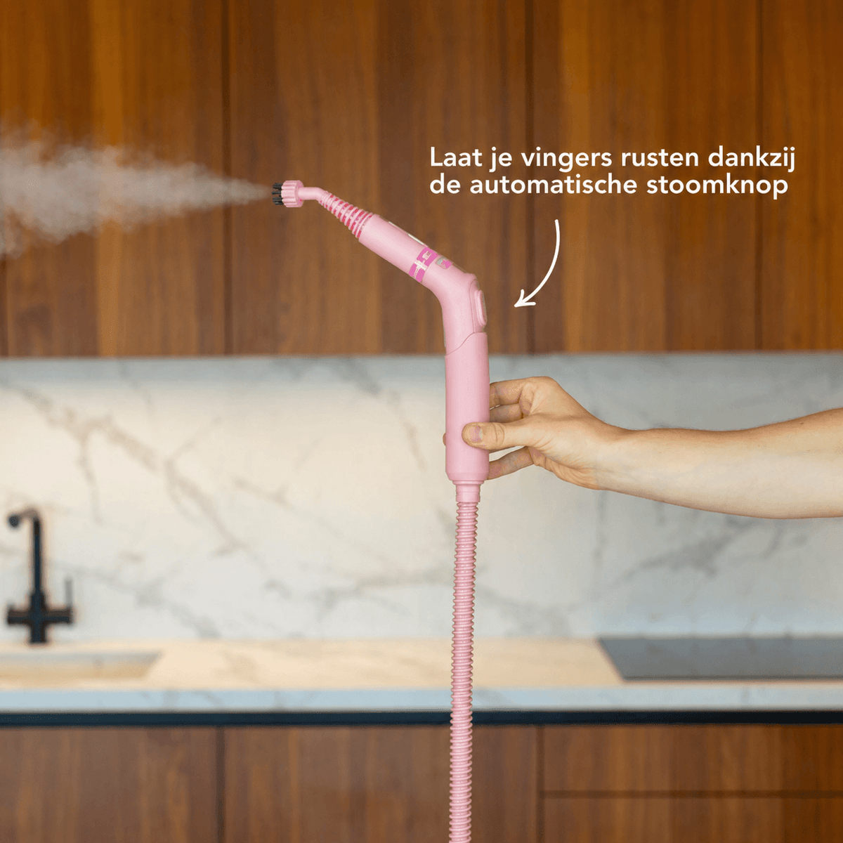 TS2 Stoomreiniger Roze Limited Edition – 1800W Steam Cleaner met 26 Accessoires – 40 x 30,5 x 29 cm