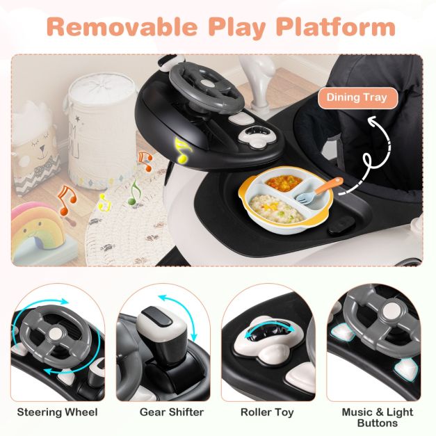 Coast Baby Walker - 7-in-1 - Loopstoel - Loopwagen - Speelbord - Muziek - Licht