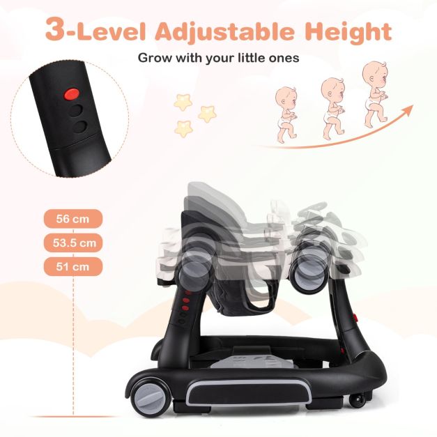 Coast Baby Walker - 7-in-1 - Loopstoel - Loopwagen - Speelbord - Muziek - Licht