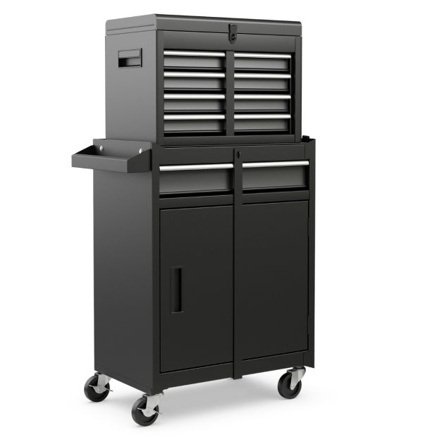 Coast Mobiele Gereedschapwagen - 8 Schuifladen - Incl Wielen - zwart