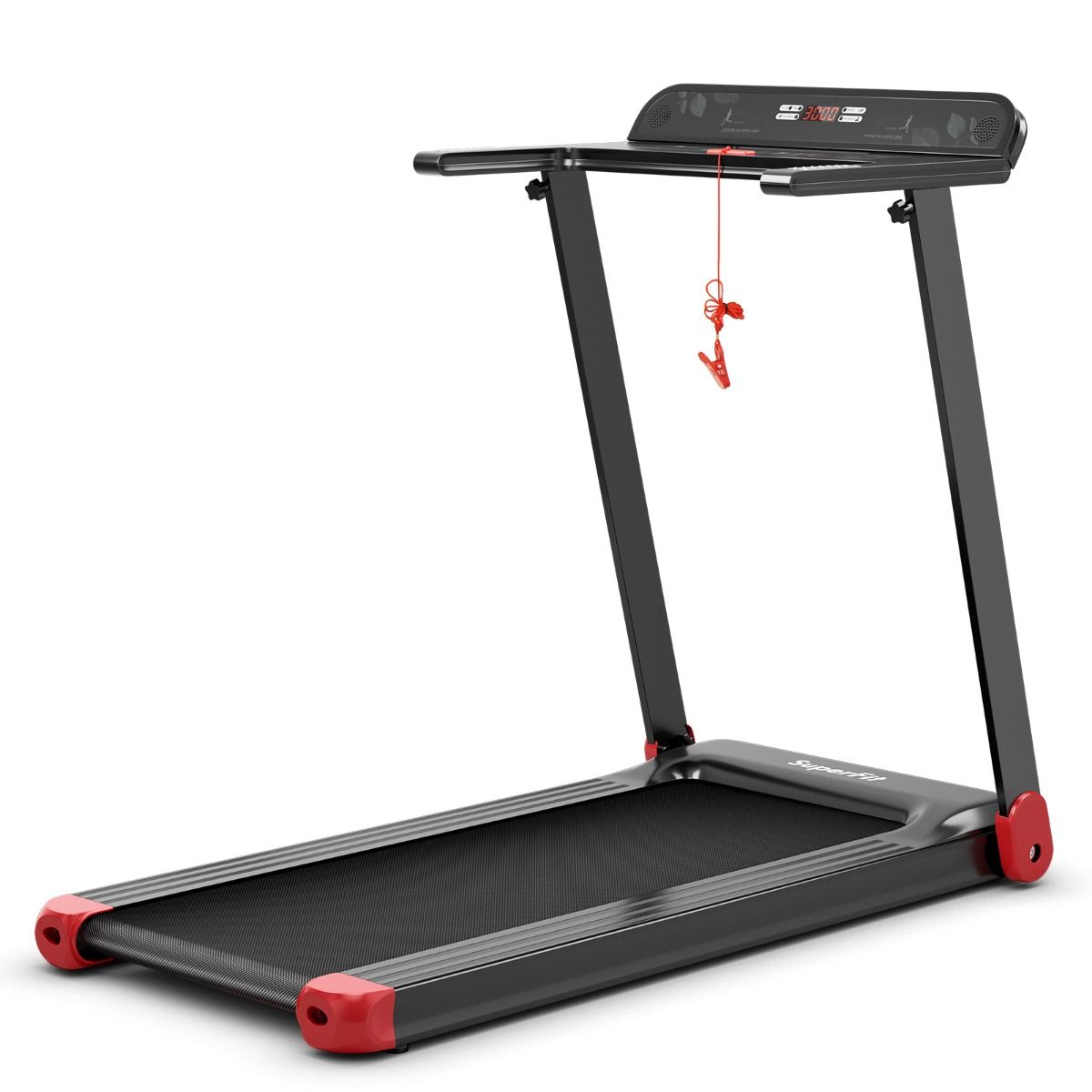 Coast Loopband Met Bluetooth - 1-12 km/u - Inklapbaar - 113 x 57,5 x 94 cm - Rood/Zwart