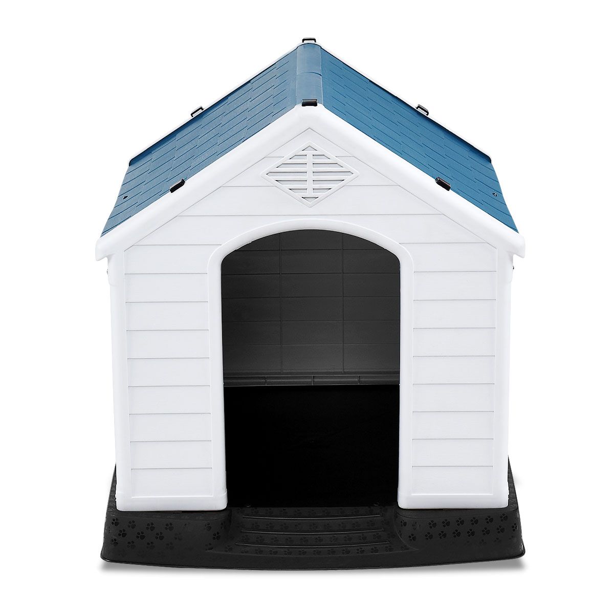 Coast Hondenhok Verhoogd - 70 cm x 65 cm x 71,5 cm - Blauw/Wit