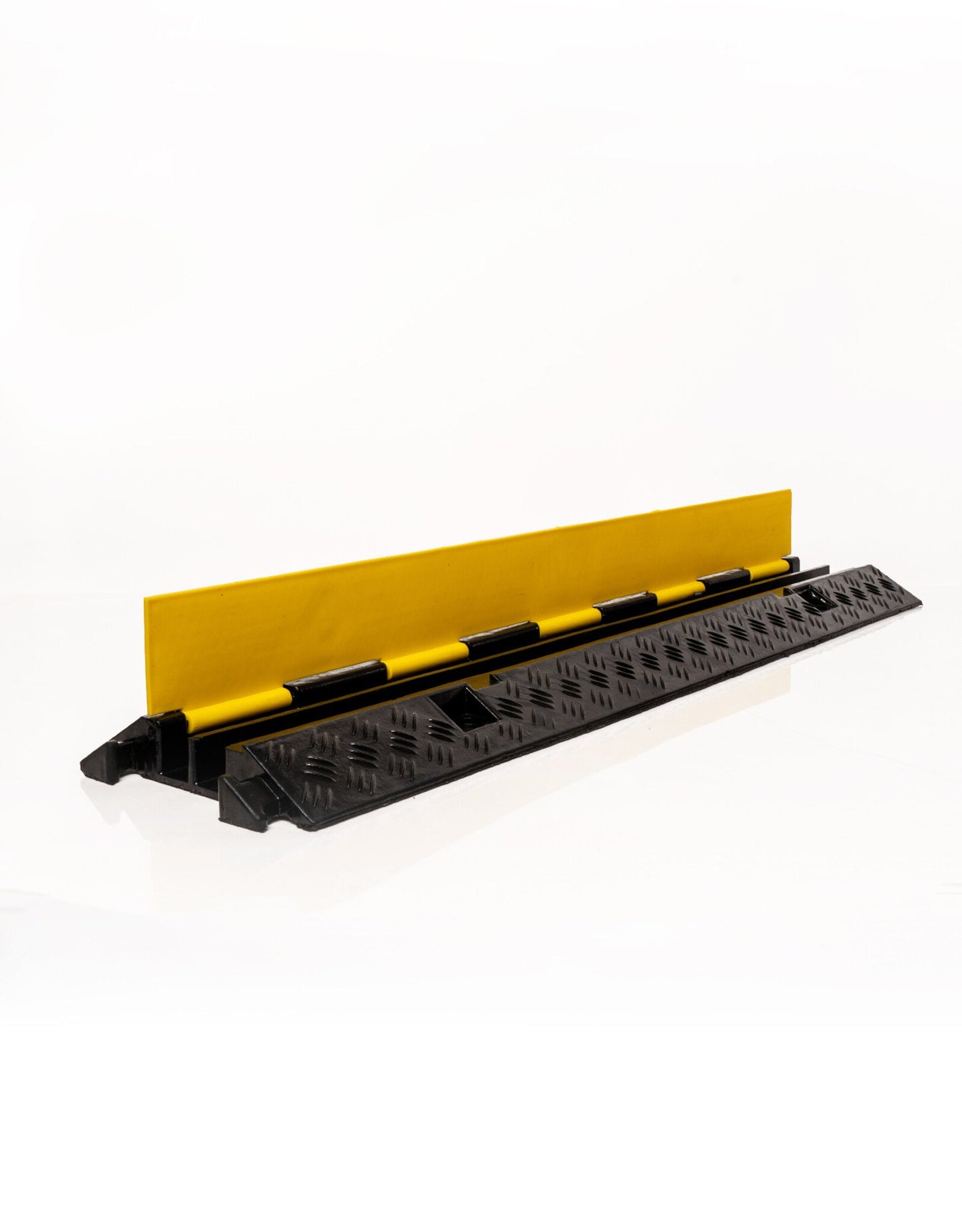 Max Kabelbrug 2-Kanalen Kabelgoot 100 cm – Zwart/Geel – Rubber – 30 x 35 mm
