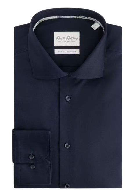 Boston Brothers - Business Shirt LS - Non Iron - Heren - Navy - Maat 39