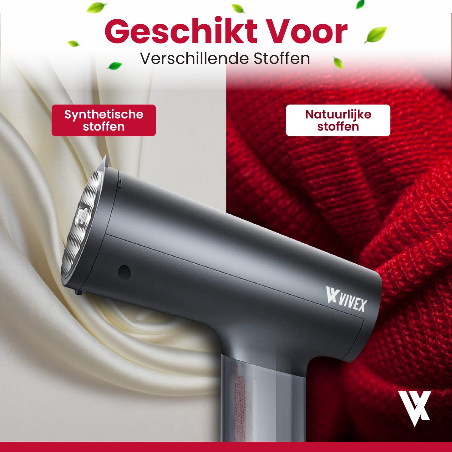 Vivex® Kledingstomer - Handstomer voor Kleding en Meubilair - Stoomapparaat - Gratis Opzetstuk + Extra Reservoir