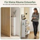SoBuy Smalle Schoenenkast met 2 Kleppen - Schoenentipper Zwart FSR78-L-W 75 x 24 x 96 cm