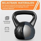 Yaheetech Kettlebell 10 kg – 26 x 22 x 30 cm – Voorzien Van Brede Ergonomische Handgreep En Platte Basis En Vloerbeschermende Kunststof Schaal – Voor Krachttraining En Thuisgebruik – Zwart Kunststof En Beton