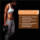 Yaheetech Kettlebell 10 kg – 26 x 22 x 30 cm – Voorzien Van Brede Ergonomische Handgreep En Platte Basis En Vloerbeschermende Kunststof Schaal – Voor Krachttraining En Thuisgebruik – Zwart Kunststof En Beton