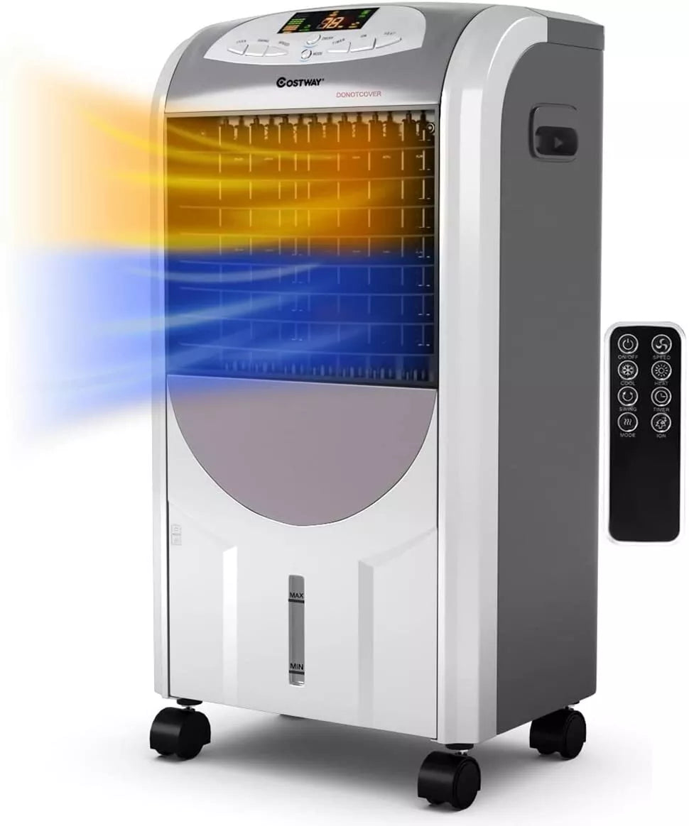 COAST - Luchtverhitter - Airconditioning 2000W - Koeling 75W - 7L watertank - Grijs