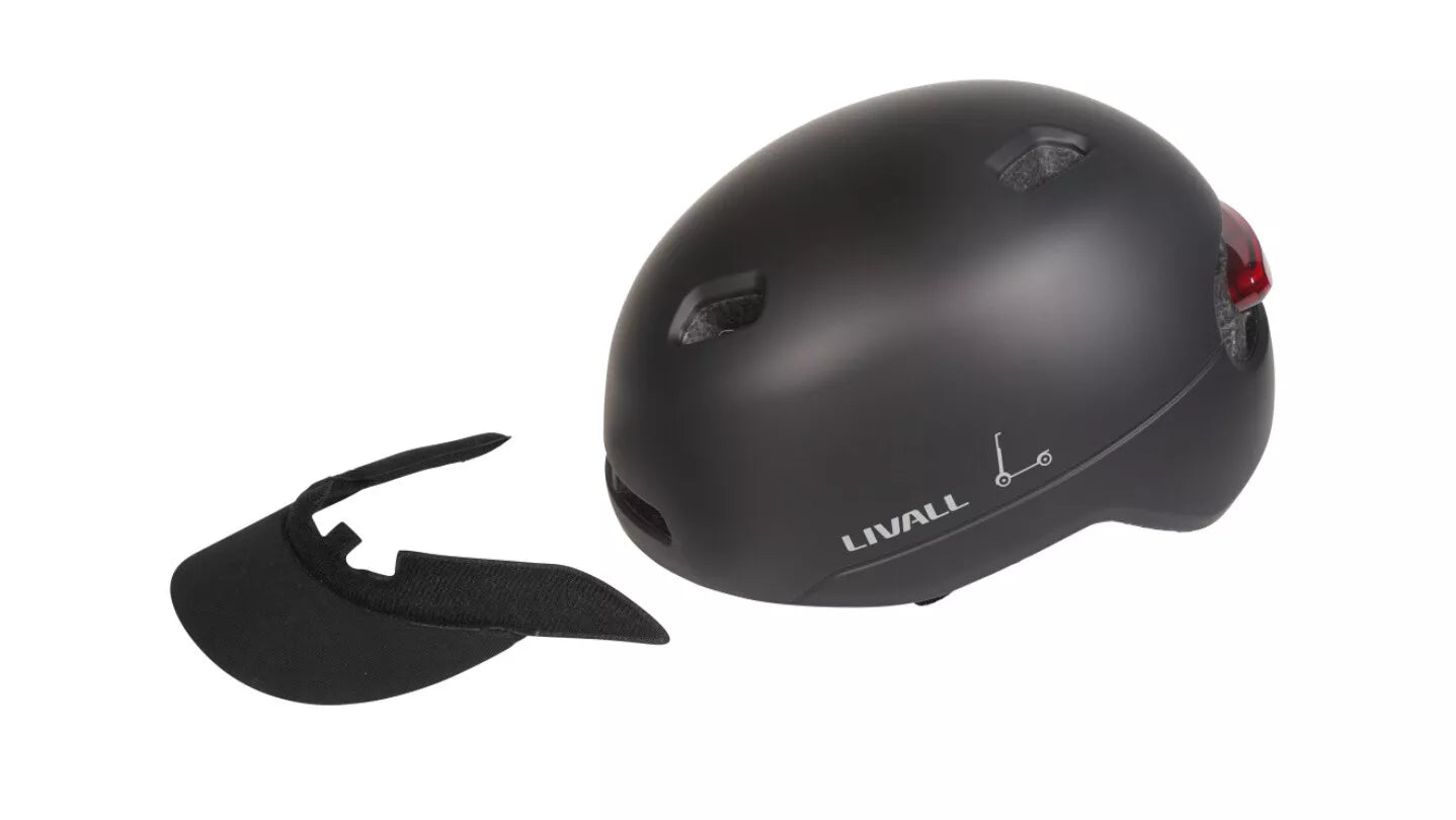 Livall - Helm - C21 Smart Bicycle - Groot 57-61 cm - Geschikt voor Speed Pedelec & Bromfiets - SOS-functie - Remlicht - Zwart