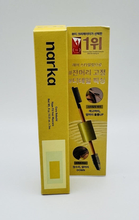 Narka Core Rebuild Hype Fit Hair Mascara - Dual Brush Haarstyling Mascara voor Volume & Perfecte Babyhaartjes - 6 g