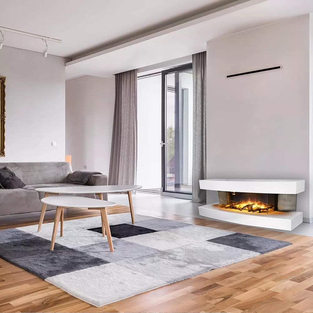 Classic Fire Elektrische Sfeerverwarming - 2000W - LED Vlammen - Wit - 120x31x46 cm