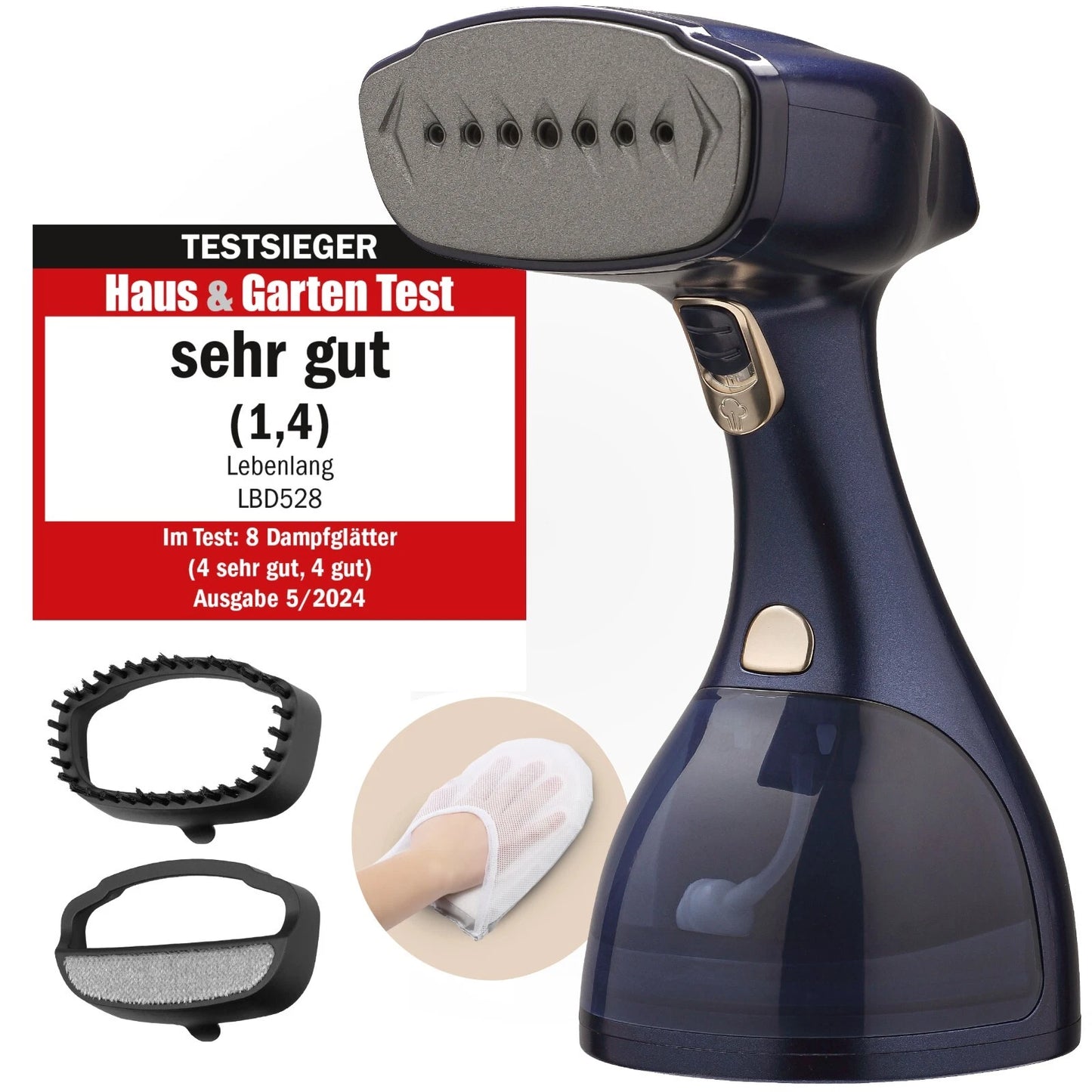 Lebenlang Kledingstomer - 1500W - 300 ml - Handschoen - Blauw