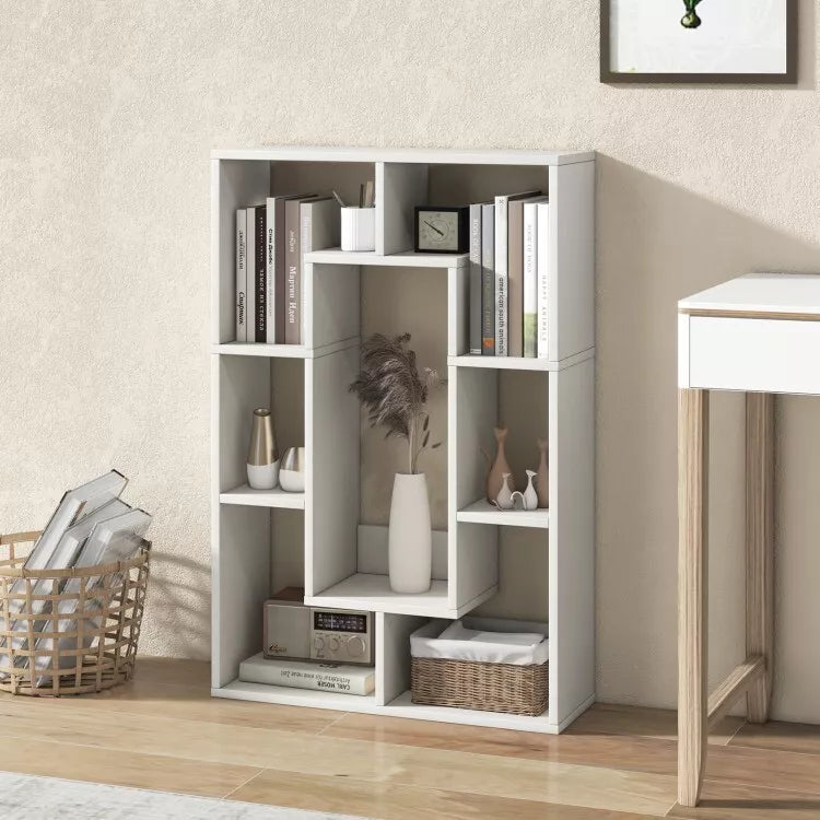 Coast Boekenkast - 7 Vakken - Anti-Kantelontwerp - 61 x 20 x 90 cm - Wit
