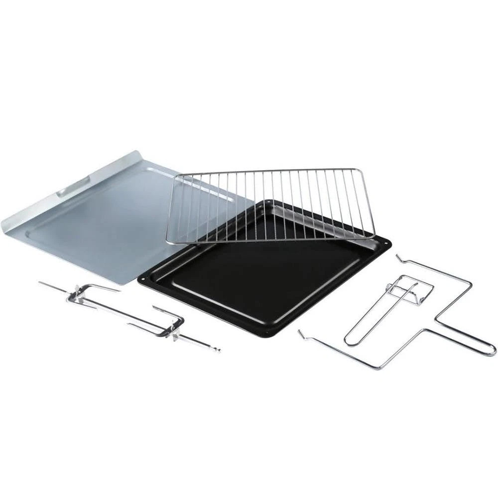 Hanseatic – Multi-Oven met 2 Keramische Kookplaten – 28 Liter & 3100 Watt – Met Boven- en Onderwarmte & Grillfunctie – Compacte Bakoven – Zwart Metaal & Glas