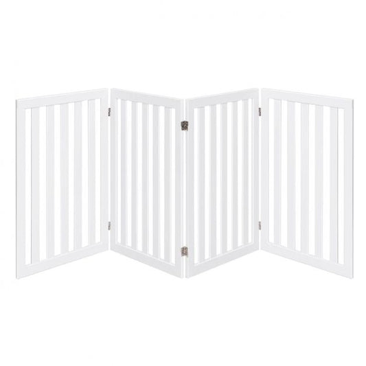Coast - 4-Pans Dierenhek voor Kleine en Middelgrote Huisdieren - 89 cm - Wit