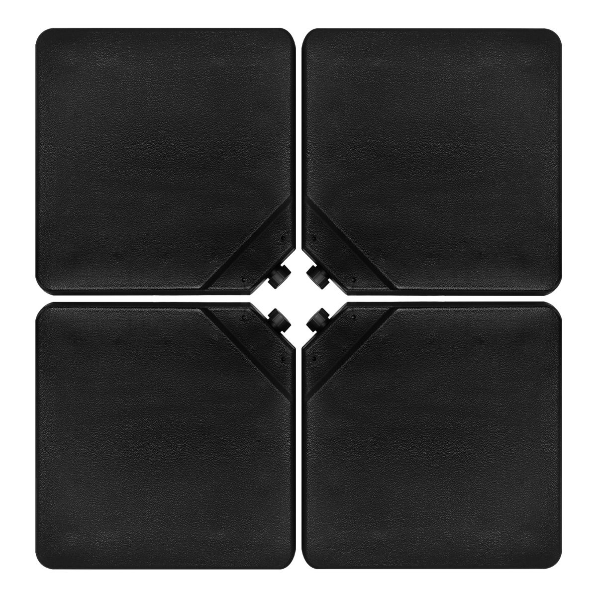 Coast 4-Delig Parasolgewicht - HDPE - 100 x 100 x 7 cm - Zwart