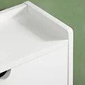 SoBuy Schoenenkast FSR100-W – Voorzien Van Vier Kantelbare Laden En Uitgesneden Handgrepen En Stabiele Metalen Poten – Voor Gang En Hal – Wit Mdf En Metaal – 100 x 19 x 91 cm