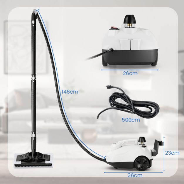 Coast Stoomreiniger - wit - 1.9 Liter - 2000 Watt - 41x24x25 cm
