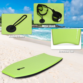 Coast Bodyboard - Lichtgewicht - Groen - 106 x 51 x 6 cm