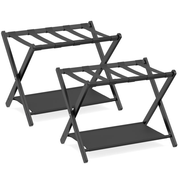 Coast Bagagesteunen - Set van 2 - Opvouwbaar - Bamboe - Zwart