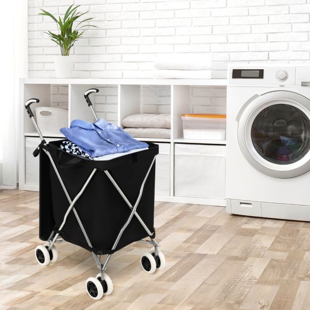 Coast Boodschappentrolley – Opvouwbaar & Waterdicht – 90 liter – 66 x 46 x 94,5 cm – Zwart