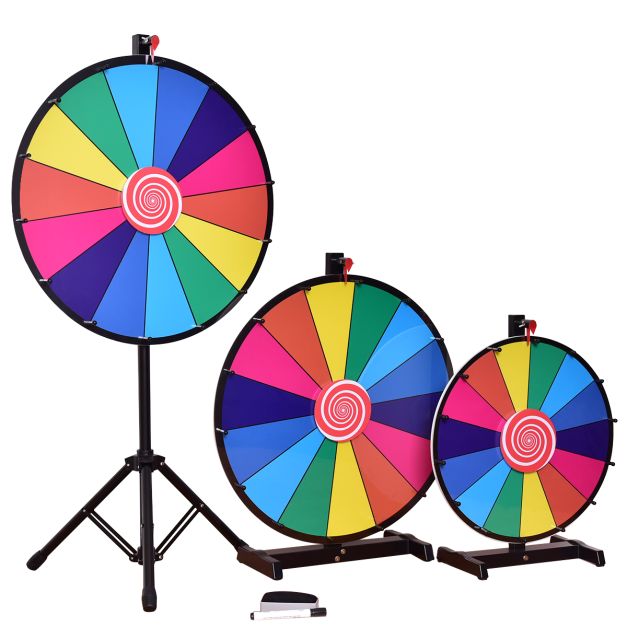 Coast Rad van Fortuin Multicolor – Herbruikbaar Prijzenrad met Marker en Wisser – Ø48 cm