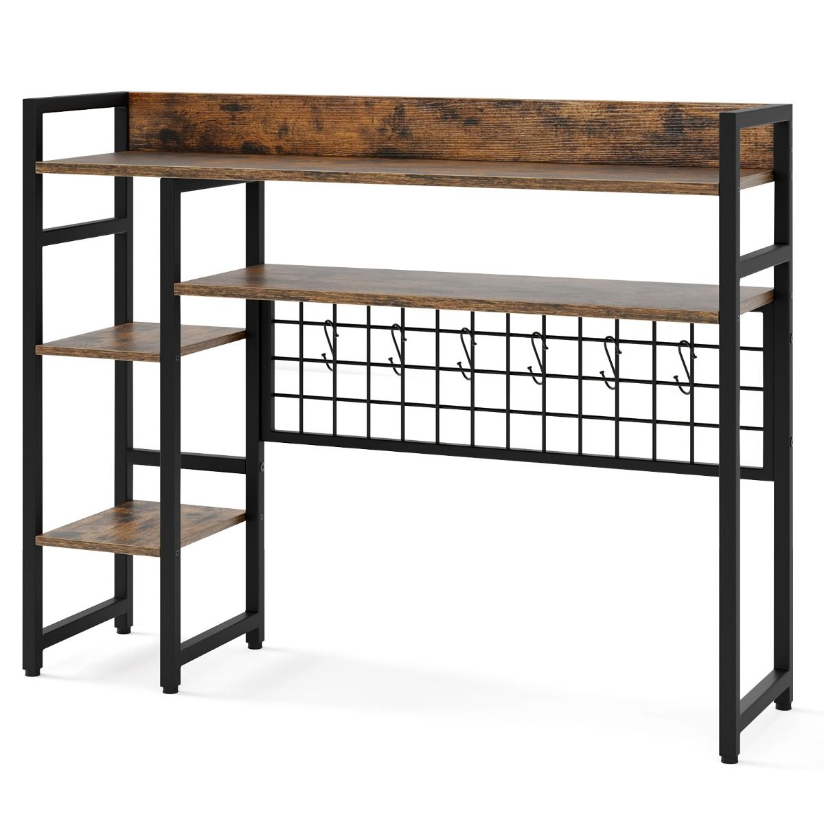 Coast Bureau-Organizer Koffie – 94 x 25 x 74 cm – 4 Lagen met Roosterpaneel en 6 Haken
