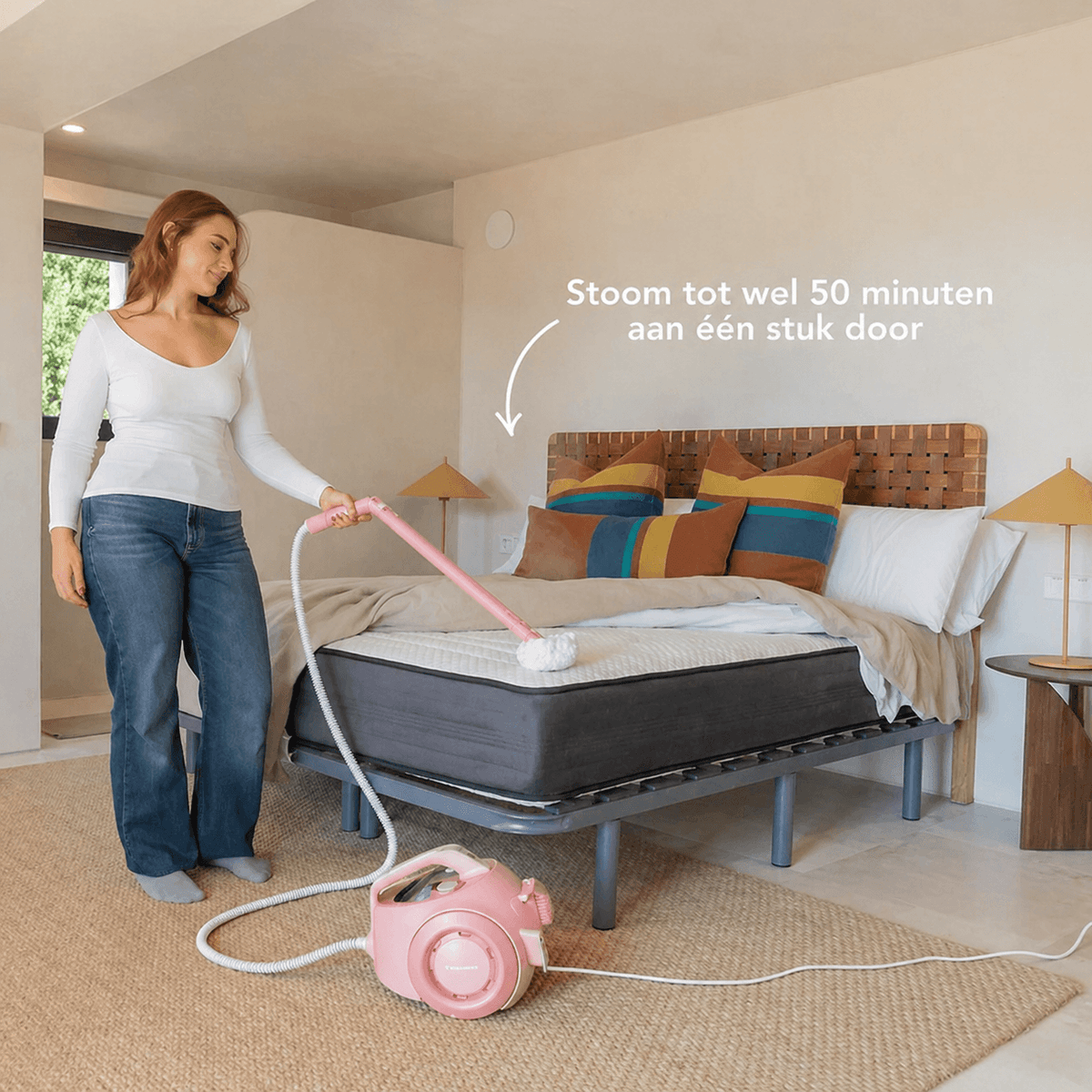 TS2 Stoomreiniger Roze Limited Edition – 1800W Steam Cleaner met 26 Accessoires – 40 x 30,5 x 29 cm