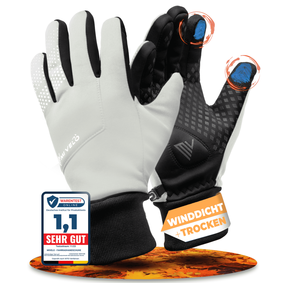 MiVelo Winddichte & Waterafstotende Fietshandschoenen - Unisex - Reflecterend - Maat XL