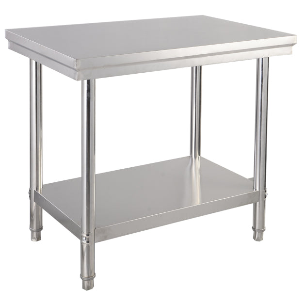 Coast RVS Keukentafel – Met Tussenblad – Werktafel voor Horeca – 92 x 61 x 90 cm