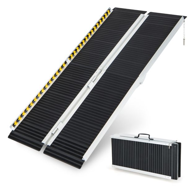 Coast Rolstoelhelling - Inklapbaar - Aluminium - Tot 272Kg - 152,5 x 74 x 8 cm - Zwart