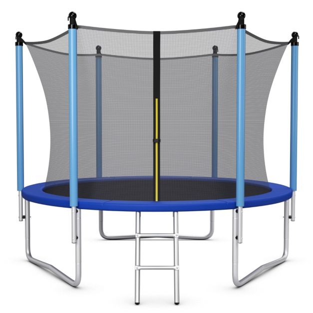 Coast Ø 305 cm Trampoline Leisure Trampoline met veiligheidsnetwerk zwart + blauw